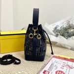 Fendi Mon Tresor Ff Chenille Mini Bag Dark Blue 21Cm 8Bs093Asu0F1Pqk - Image 6