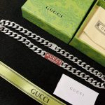 Gucci Trademark Enamel Chain Necklace In 925 Sterling Silver 814978 J8410 8166 - Image 7