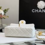 Chanel Mini Flap Bag With Pearls White 20Cm As1787 B02916 10601 - Image 7