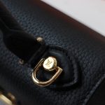 Louis Vuitton Twist PM Grained Leather Top Handle Bag Black 25Cm M57093 - Image 6