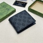Gucci Interior Bi Fold Wallet Black And Grey 11cm - Image 5