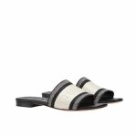 Gucci Women Slide Sandal With Web Black And White 817564 FAECG 8843 - Image 7
