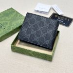 Gucci Interior Bi Fold Wallet Black And Grey 11cm - Image 6