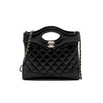 Chanel 31 Bag Leather Black 24Cm