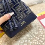Fendi Mon Tresor Ff Chenille Mini Bag Dark Blue 21Cm 8Bs093Asu0F1Pqk - Image 4