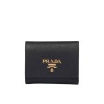 Prada Small Saffiano Wallet Black 10cm 1mh043 Zlp F061h