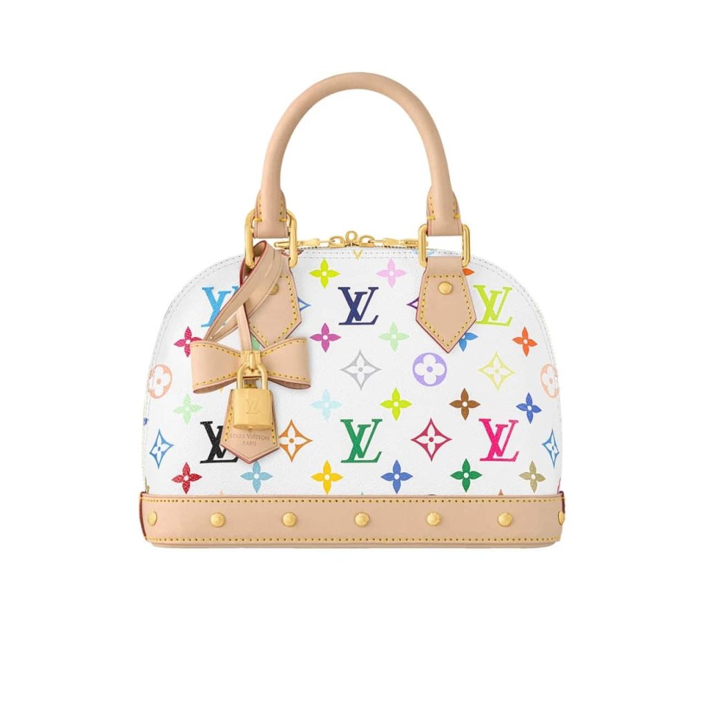 Louis Vuitton X Takashi Murakami Alma BB White Multicolor 24cm M13078 - Image 2