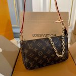 Louis Vuitton Pochette Accessoires Monogram Bag Brown 23cm - Image 7