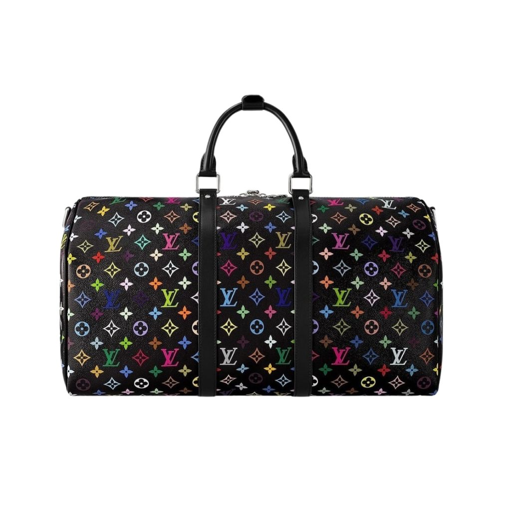 Louis Vuitton X Takashi Murakami Keepall Bandoulière 50 Multicolored Black 50Cm M13745 - Image 2