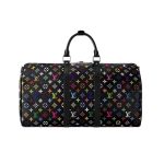 Louis Vuitton X Takashi Murakami Keepall Bandoulière 50 Multicolored Black 50Cm M13745