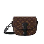Louis Vuitton Montsouris Messenger PM​ Monogram Macassar Canvas Brown 19Cm M47060