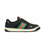 Gucci Women Screener Sneaker Black Leather 840385 FAES7 1059