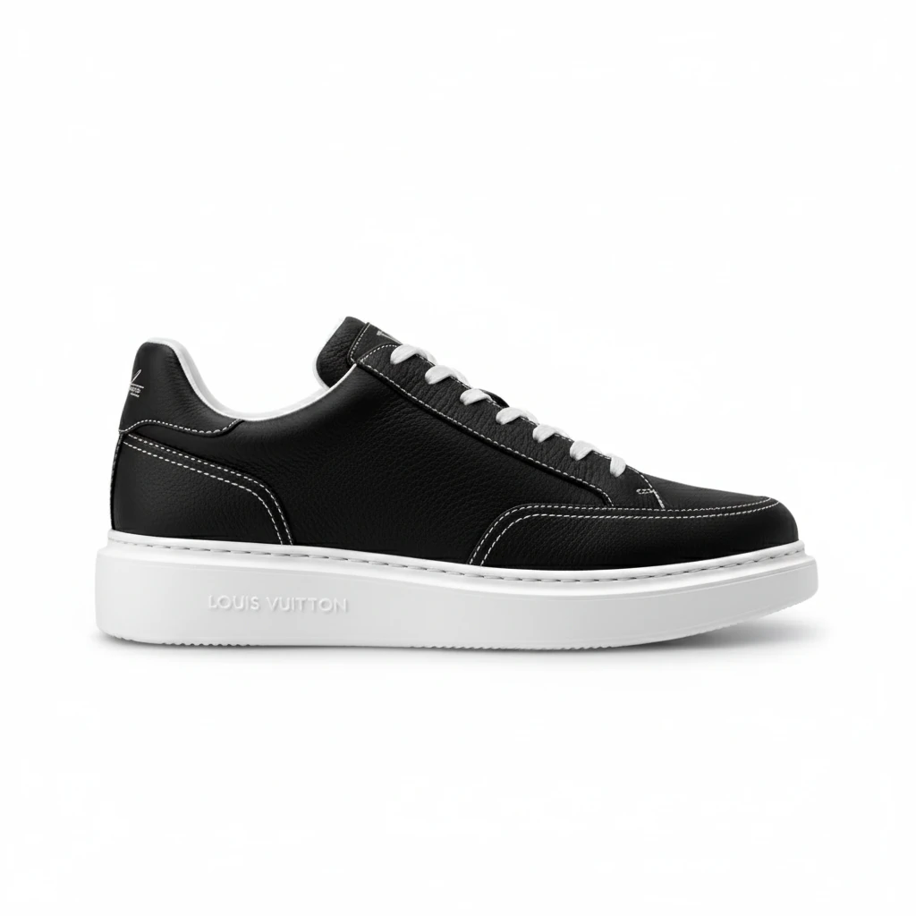 127438-louis-vuitton-beverly-hills-sneaker-black-1aj835-5-side90view Louis Vuitton Beverly Hills Sneaker Black 1AJ835 - Image 1