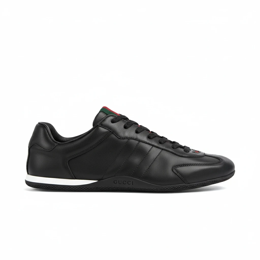 127566-gucci-men-shift-trainers-all-black-leather-857018-aafuh-1086-5-side90view Gucci Men Shift Trainers All Black Leather 857018 Aafuh 1086 - Image 1