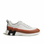Hermes Bouncing Sneaker White And Brown H242796Zh90400