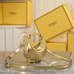 Fendi Nano Fendigraphy Mini Bag Metallic Gold 16Cm - Image 3