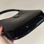 Prada Cleo Patent Leather Bag Black 27cm 1bc169 069 F03kj V Hoo - Image 10