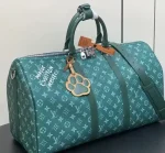 Louis Vuitton Keepall Bandoulière Green 45Cm M46593 - Image 5