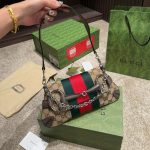 Gucci Horsebit Chain Small Shoulder Bag Beige 27Cm 764339 Facm2 8747 - Image 4