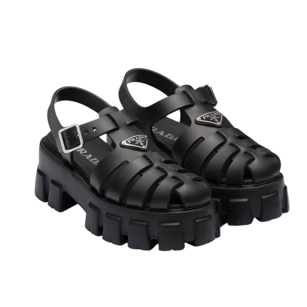 Prada Monolith Foam Rubber Sandals Black 1X853M 3Lkk F0002 F 055 - Image 2