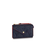 Louis Vuitton Card Holder Recto Verso Wallet Navy Blue / Red 13Cm M69420