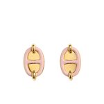 Hermes Mini Maillon Earrings Light Pink