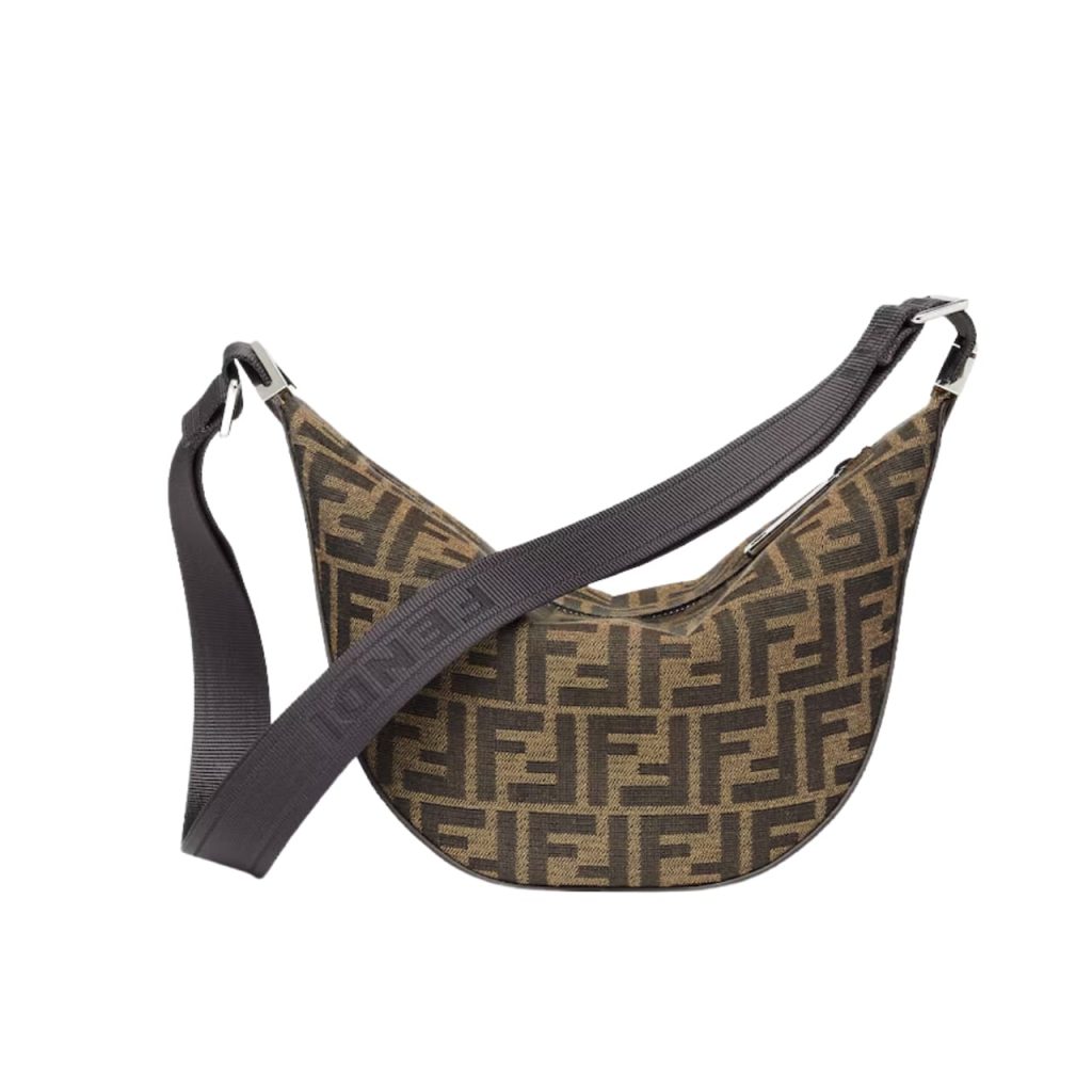 Fendi FF Jacquard Melon Small Brown 24Cm 7VA635ASIQF19KW - Image 2