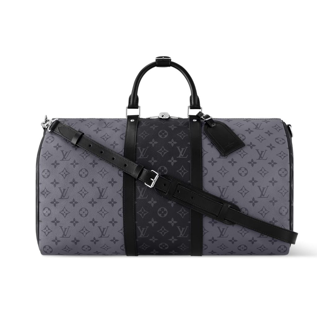 Louis Vuitton Keepall Bandoulière 50 Monogram Eclipse Canvas Black And Grey 45cm M45392 - Image 2