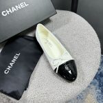 Chanel Ballerina Flat Shoes In White - Image 6