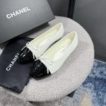 Chanel Ballerina Flat Shoes In White - Image 5