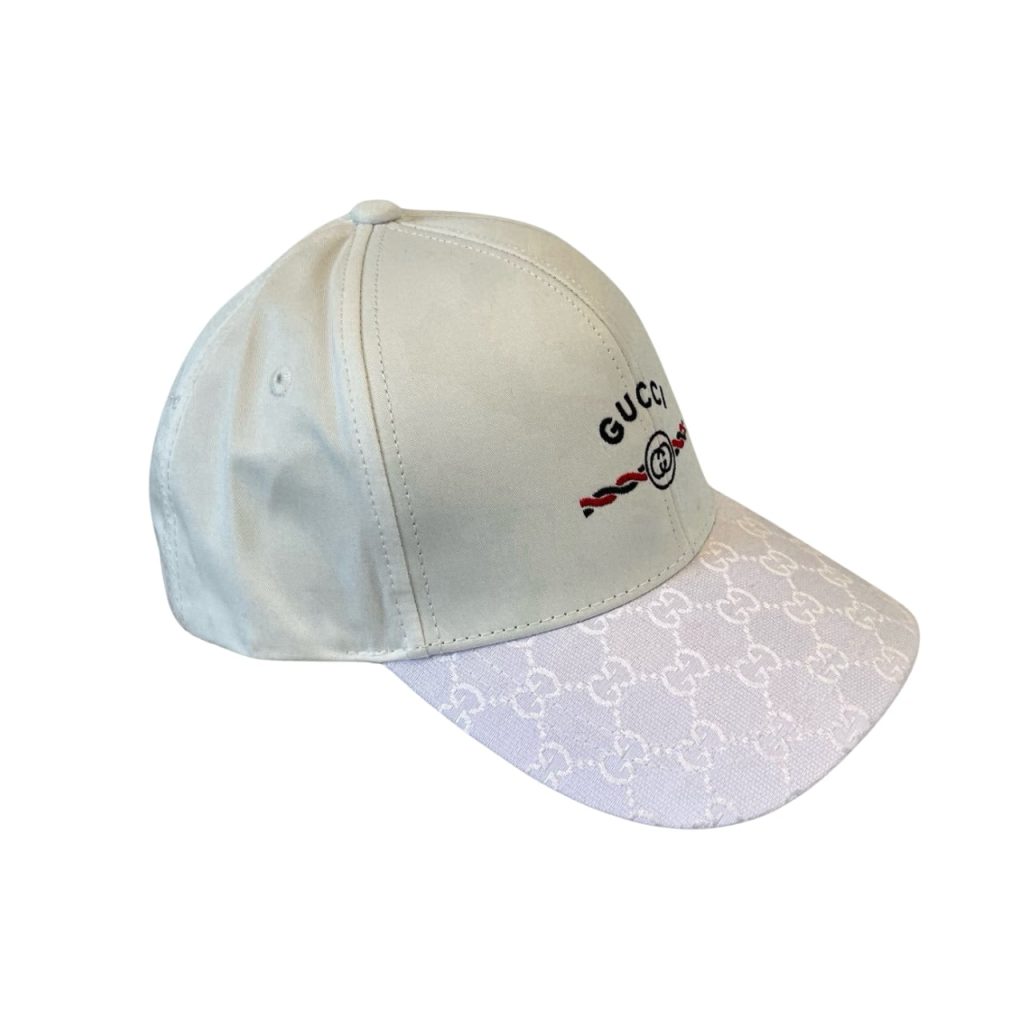 Gucci Baseball Cap Web Stripe White - Image 2