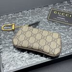 Gucci Gg Supreme Canvas Wallet Ophidia Key Case Beige And Ebony 12.5cm - Image 3