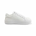 Prada Sneaker In White Leather With White