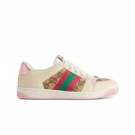 Gucci Women's Screener Sneaker With Crystals Pink 677423 9SFR0 25