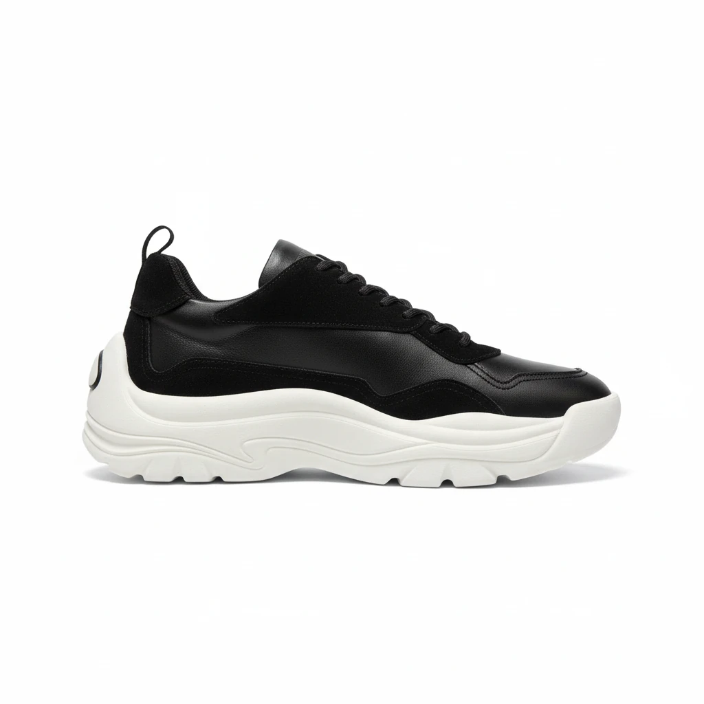137890-valentino-black-chunky-sole-sneakers-5-side90view VALENTINO BLACK CHUNKY SOLE SNEAKERS - Image 1