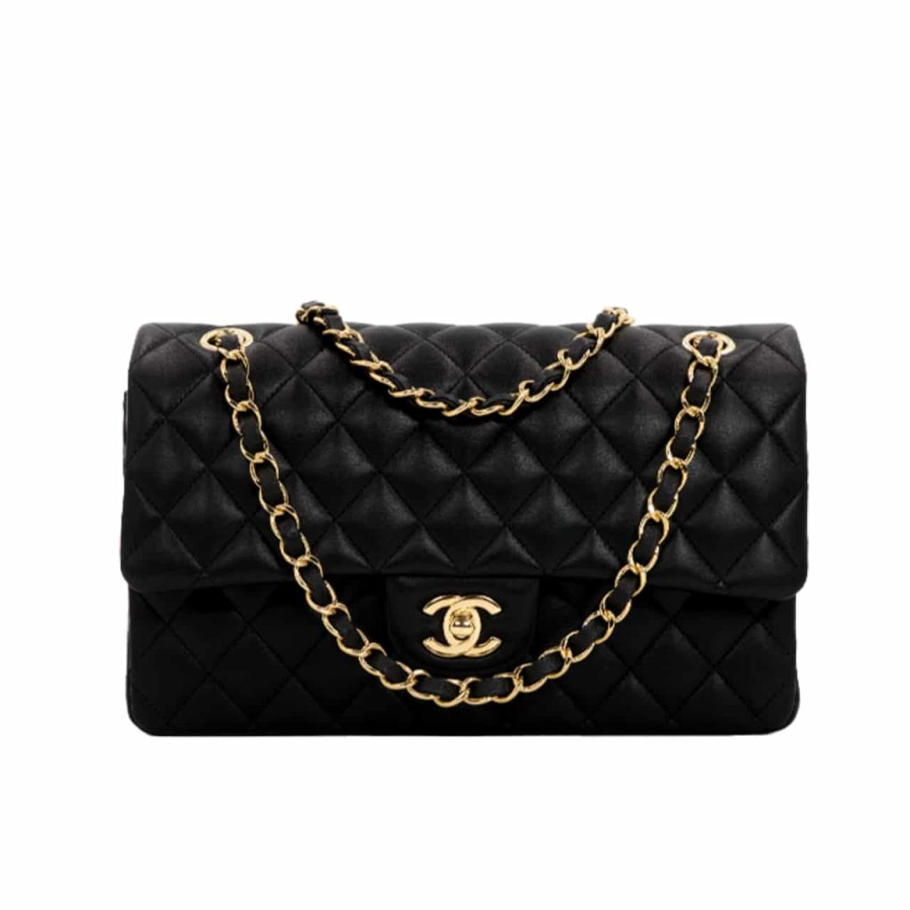 Chanel Classic Flap Black Gold Hardware 25Cm - Image 2