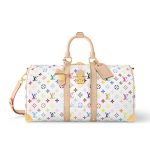 Louis Vuitton X Takashi Murakami Keepall Bandoulière 45 Bag Multicolore Blanc 45cm M13742