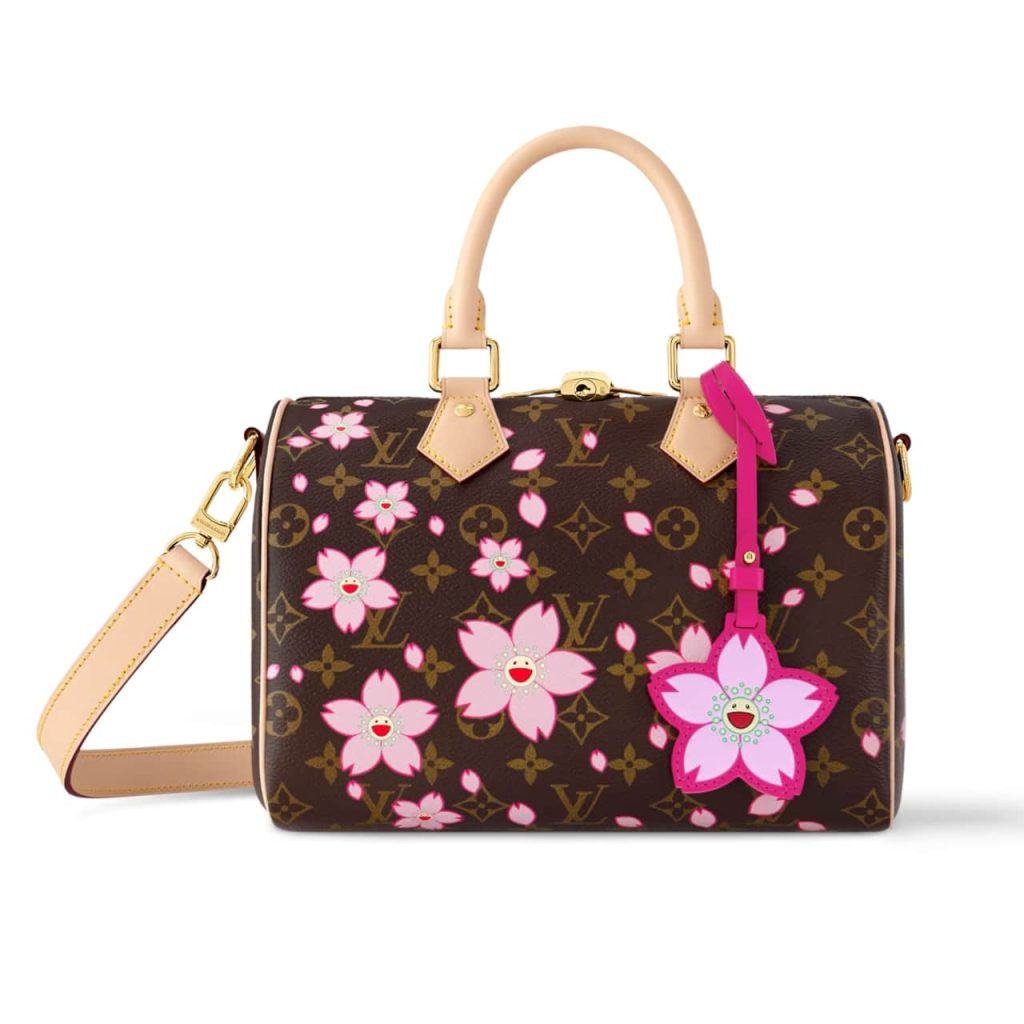 Louis Vuitton X Murakami Speedy Bandoulière 25 Cherry Blossom Monogram Coated Canvas Sakura Brown 25Cm M14174 - Image 2