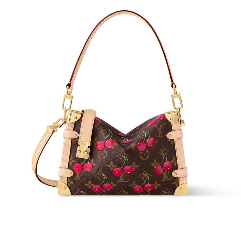Louis Vuitton X Takashi Murakami Monogram Cerise Side Trunk MM 21cm Brown M14278 - Image 2