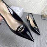 Valentino Vlogo The Bold Edition Slingback Pumps In Patent Leather 60Mm In Black - Image 7