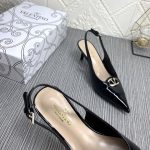 Valentino Vlogo The Bold Edition Slingback Pumps In Patent Leather 60Mm In Black - Image 8