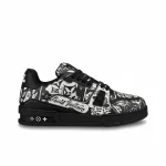 Louis Vuitton LV Trainer Comic Motifs Black White