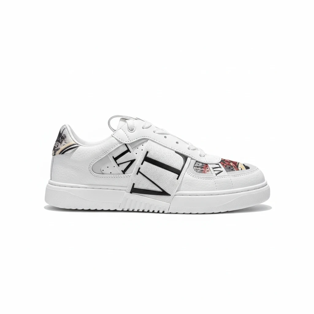 141552-valentino-one-stud-lace-up-sneakers-in-calfskin-5-side90view Valentino ONE STUD lace-up sneakers in calfskin - Image 1