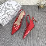 Valentino Vlogo The Bold Edition Slingback Pumps In Patent Leather 60Mm In Rouge Pur - Image 4