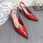 Valentino Vlogo The Bold Edition Slingback Pumps In Patent Leather 60Mm In Rouge Pur - Image 5