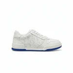 White Dior Oblique Perforated Calfskin Sneaker