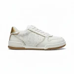 White Dior Oblique Perforated Calfskin Sneaker