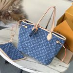 Louis Vuitton Neverfull MM Monogram Denim Blue 31cm M13192 - Image 3