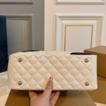 Chanel Cambon Bowler Bag Quilted Leather White And Black 26Cm - Image 7