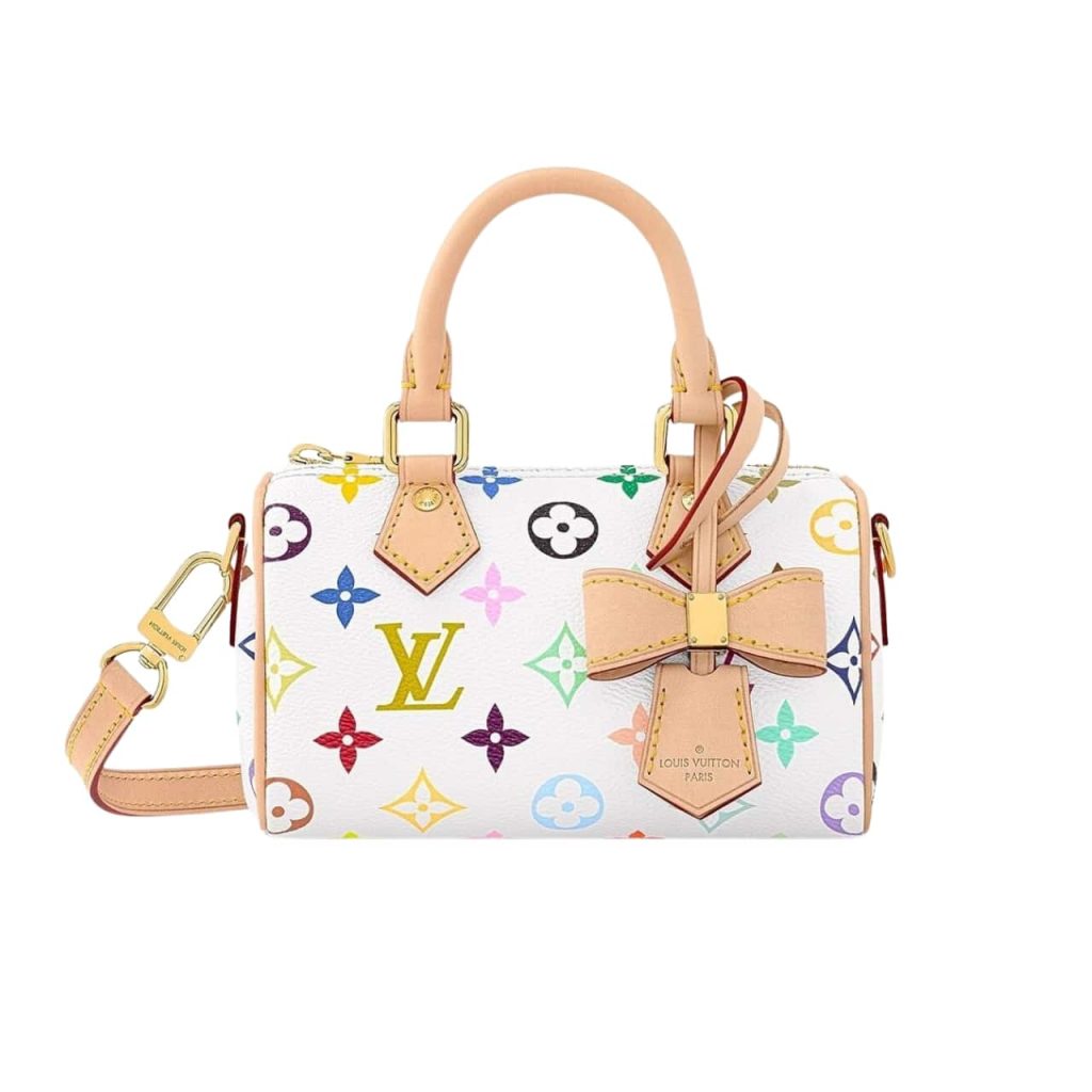 Louis Vuitton X Takashi Murakami Nano Speedy White Multicolored 16cm M13391 - Image 2